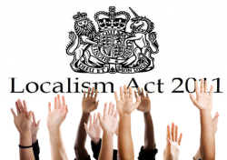 Localism Act 2011 with hands