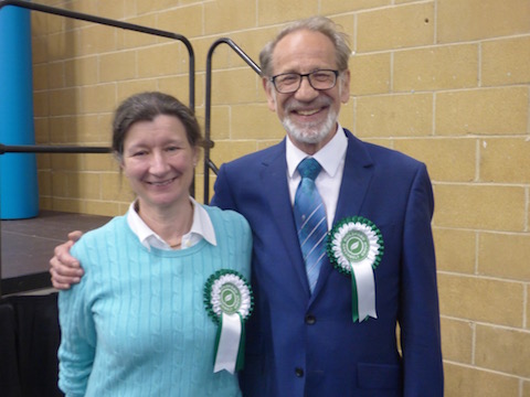 Susan Parker and Mike Hurdle two new GGG councillors, their parties first, to represent Send Ward.