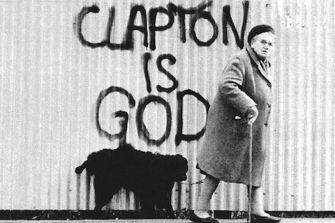 1960s graffiti proclaiming 'Clapton is God'.
